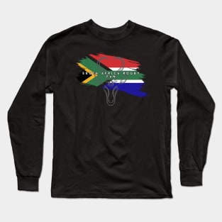 Minimalist Rugby Part 3 #006 - South Africa Rugby Fan Long Sleeve T-Shirt